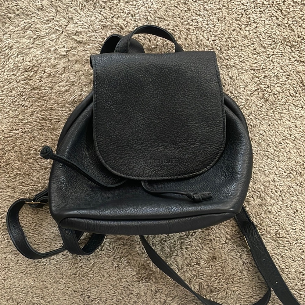 Portland leather goods bucket backpack